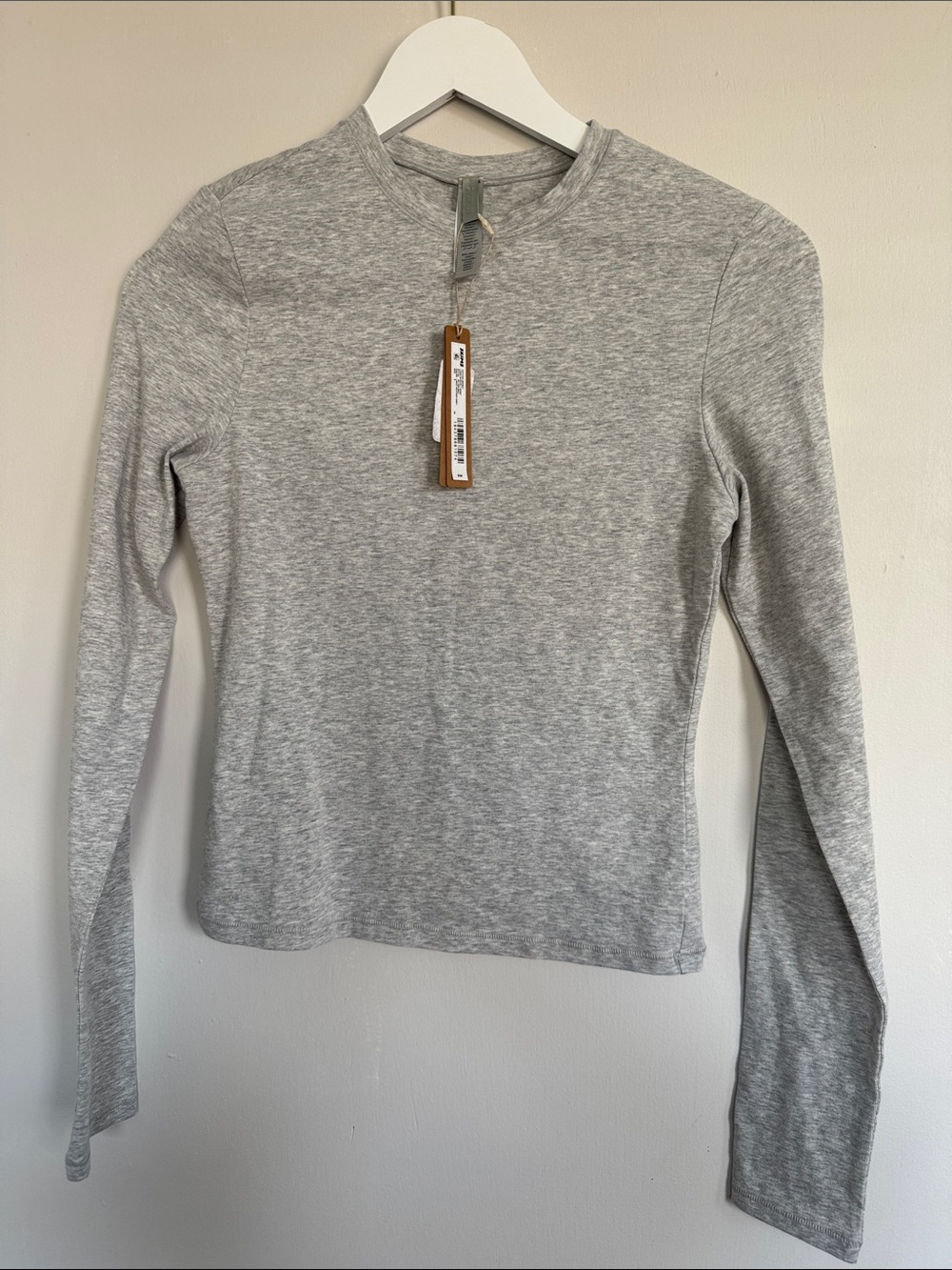 Skims light Heather Gray Long Sleeve Crewneck Top
